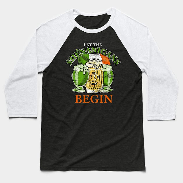 Shenanigan Ireland Saint Patricks Day Baseball T-Shirt by ShirtsShirtsndmoreShirts